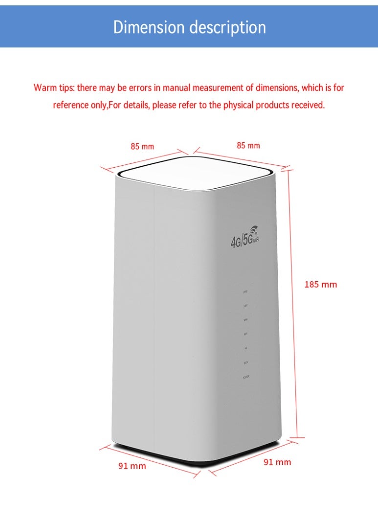 4G/5G Wireless Router with SIM Card Slot – Plug & Play, Wide WiFi Coverage, Multi-Device Support, Fast & Stable Internet for Home & Office - Image 5