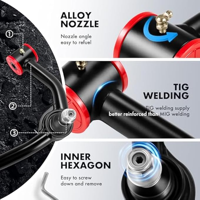 ريحني 24 ذراع تحكم علوي متوافقة مع أذرع التحكم الأمامية 20042020 الممتدة من فورد F150 لرفع F150 بطول 2 إلى 4 إنش مجموعة أذرع تحكم أنبوبية مكونة من قطعتين أسود - Image 4