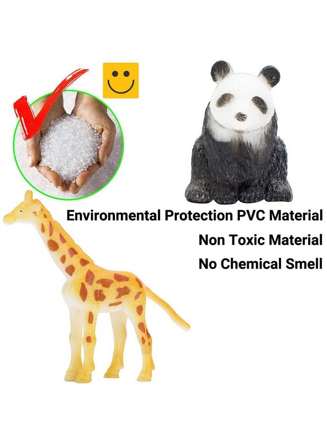 Kimicare Animal Figurines Toys, 52 Pcs Small Mini Realistic Safari Zoo Plastic Animals Figures Learning Educational Toy Set for Kids Toddlers Jungle Wild Forest Animals Playset Cupcake Topper - Image 5