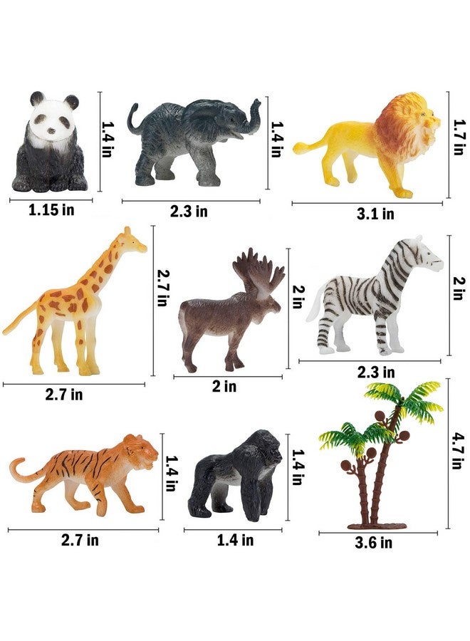 Kimicare Animal Figurines Toys, 52 Pcs Small Mini Realistic Safari Zoo Plastic Animals Figures Learning Educational Toy Set for Kids Toddlers Jungle Wild Forest Animals Playset Cupcake Topper - Image 4