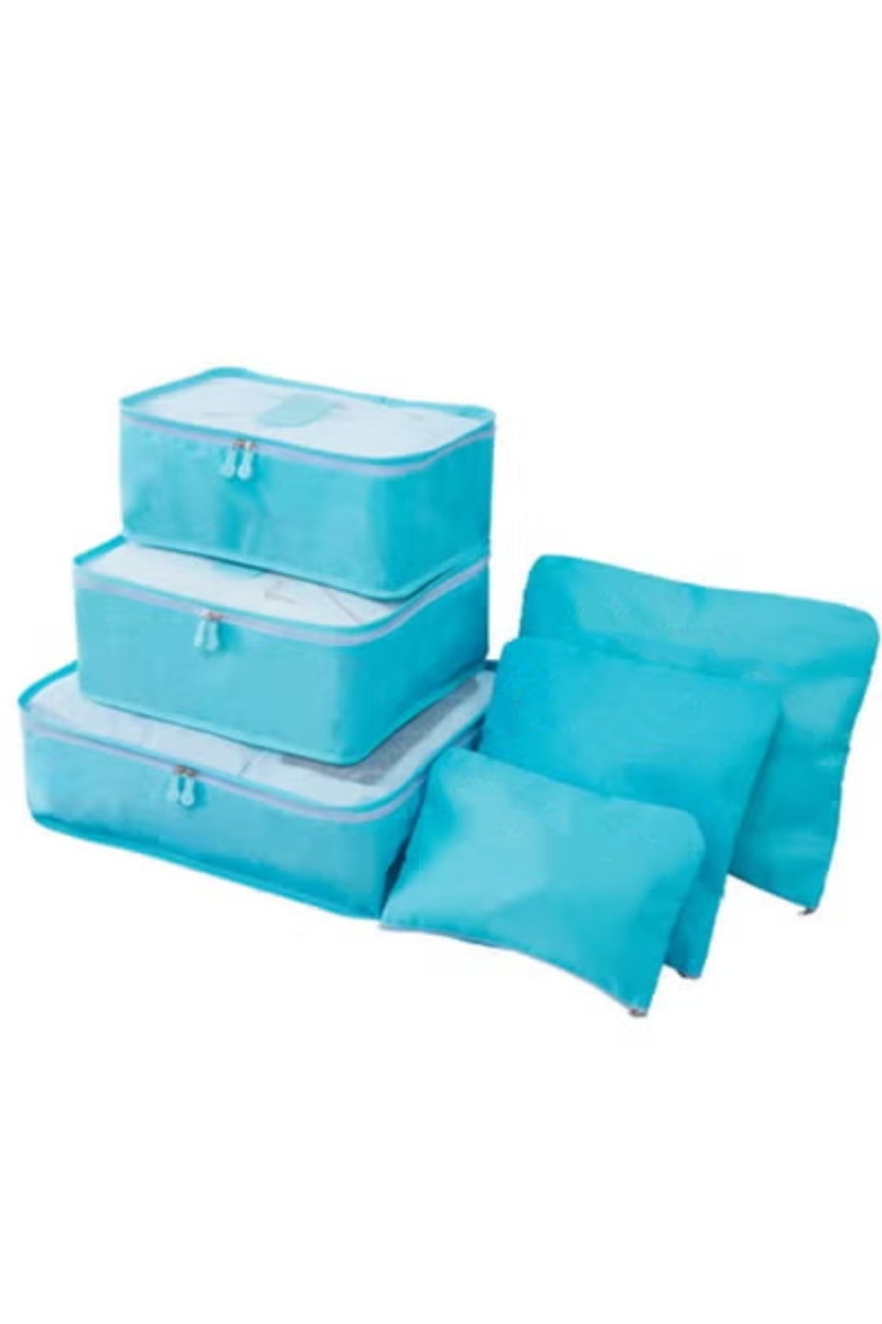 6 Pcs Travel Luggage Bags Set Home Storage Case Set Multi-functional Clothing Sorting Packages Travelling Packing Organizor Organizer Pouches Bundle - Image 1