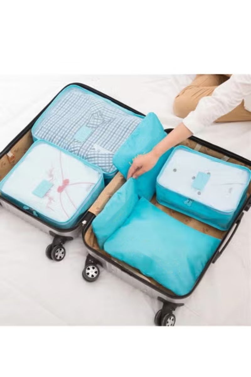 6 Pcs Travel Luggage Bags Set Home Storage Case Set Multi-functional Clothing Sorting Packages Travelling Packing Organizor Organizer Pouches Bundle - Image 4