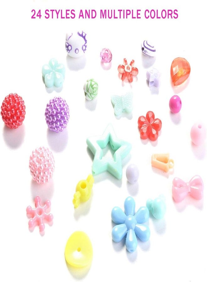 DOUSHI Jewellery Making Kit for Girls 410 Pcs | DIY Bracelet Beads Set for Kids Age 5-12 | Safe Craft Kit with Storage Box | Birthday Gift for Girls - Image 5