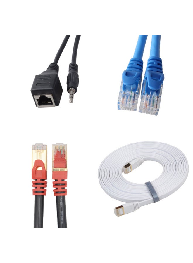 Super 5 Category 6 RJ45 Network Cable Male To Female With Ear Extension Line 0.3 Meters-Color:Category Cat5-Length:Network Cable Male To Female 1.5 M - Image 5