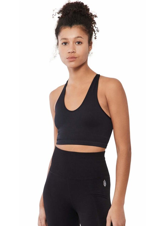 Fp Movement by Free People Women's Free Throw Crop Top, Black, Small - Image 1
