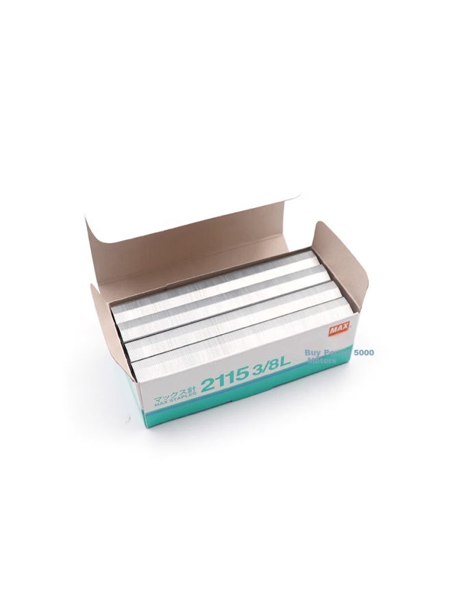 ماكس Max Arched Staples, دبابيس ممتدة 5000 قطعة، ارتفاع 9.5 مم، مناسبة لـ Hp-88 دباسة 2115 3/8l Staple - Image 4