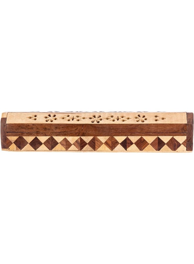 AKDC Wooden Incense Stand L(6cm) xW(30cm) xH(6cm) Brown - Image 3