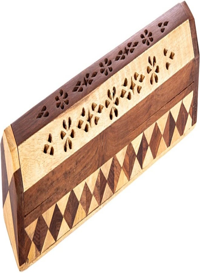 AKDC Wooden Incense Stand L(6cm) xW(30cm) xH(6cm) Brown - Image 4