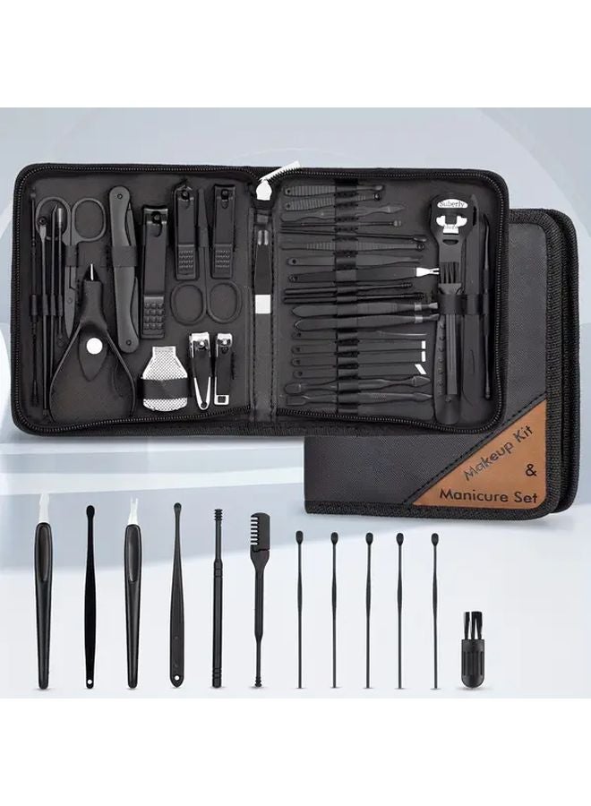 50 Pcs Professional Manicure Pedicure Set With Travel Case Complete Nail Care Kit For Men Women - Image 1