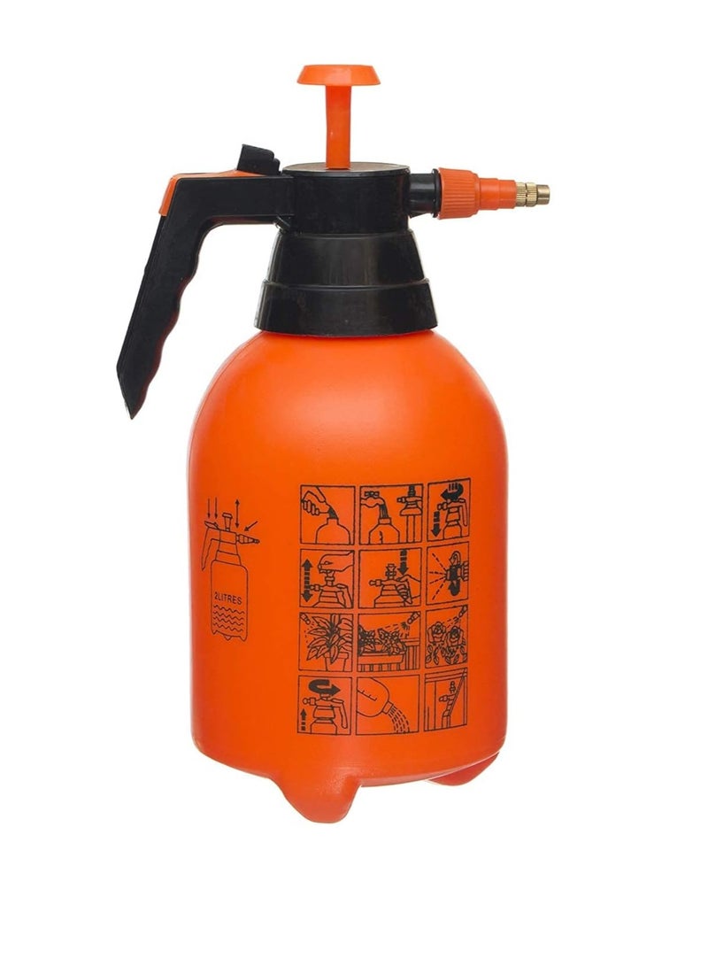 Generic Style 1023 Spray Bottle Pump Plant Water Pressure, 2 liter -Orange  - Image 1