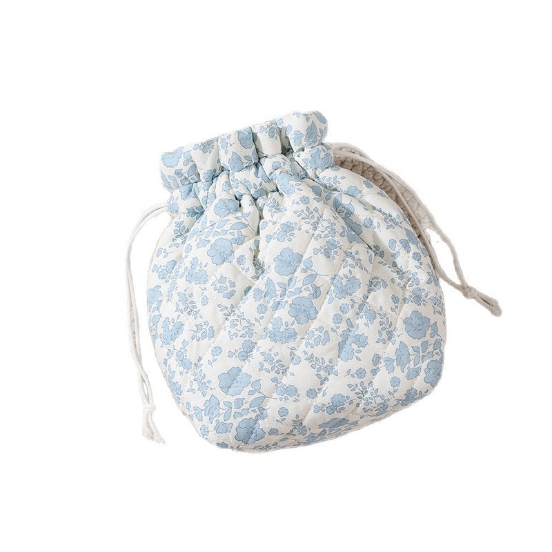 Lightweight Floral Drawstring Cosmetic Bag - Image 5