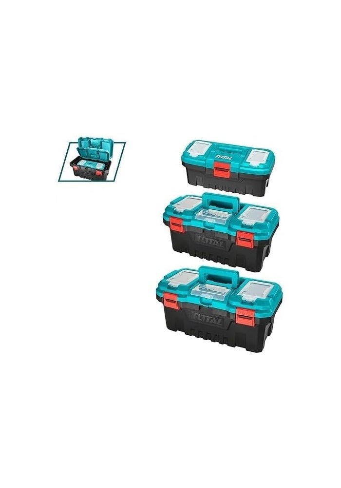 TOTAL Plastic Tool Box Set of 3