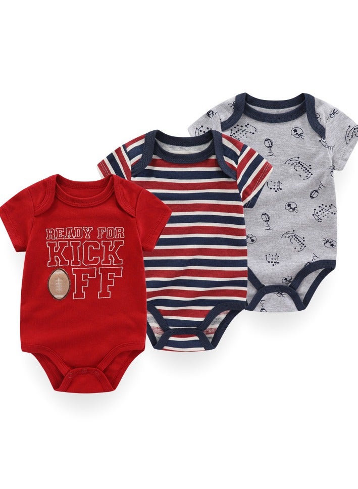 Pure Cotton Three-Piece Newborn Onesie