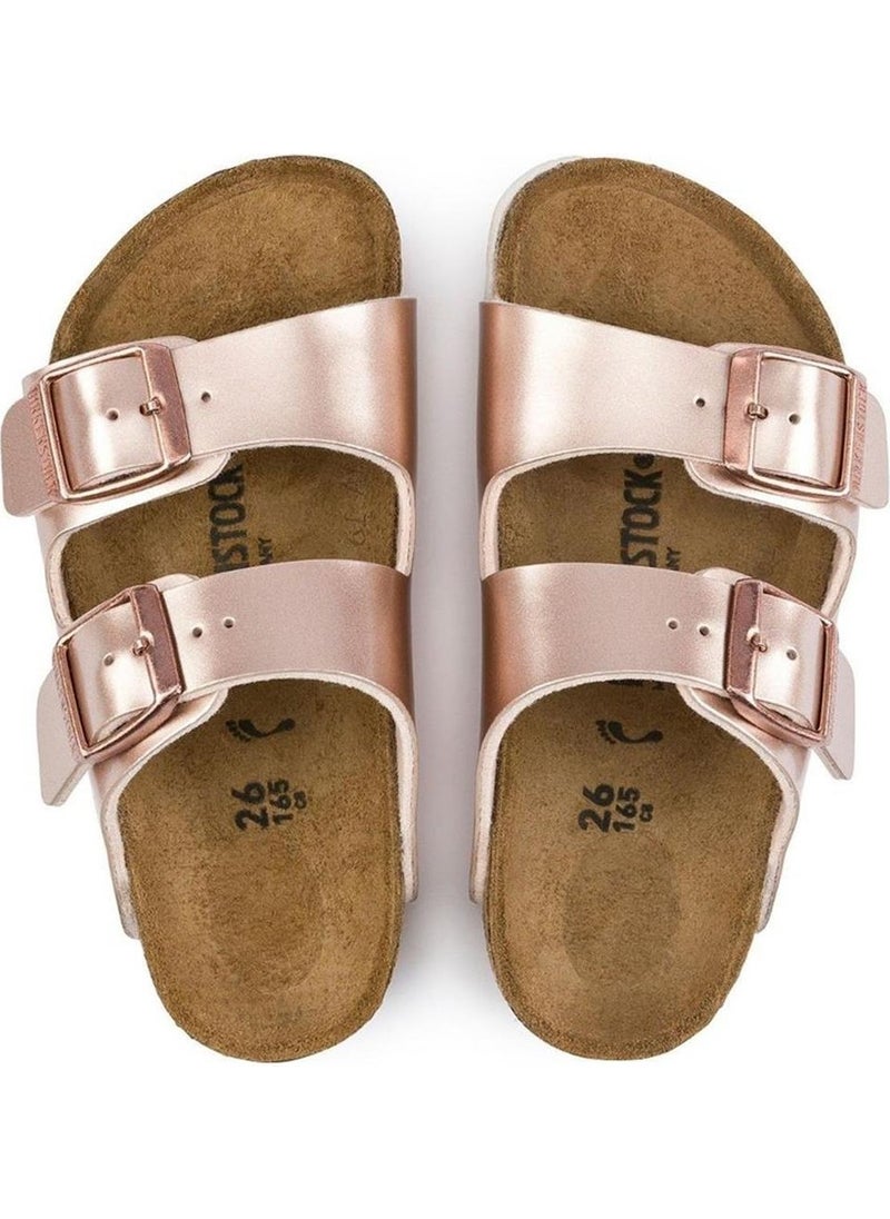 BIRKENSTOCK Arizona Bf Electric Metallic Copper Slippers  - Image 3