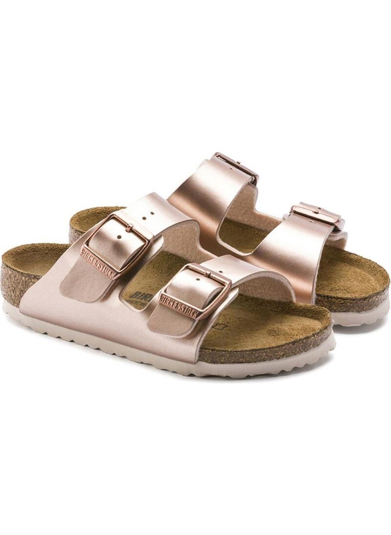 BIRKENSTOCK Arizona Bf Electric Metallic Copper Slippers  - Image 4