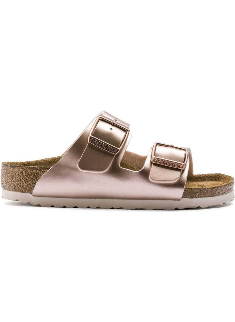 BIRKENSTOCK Arizona Bf Electric Metallic Copper Slippers  - Image 5