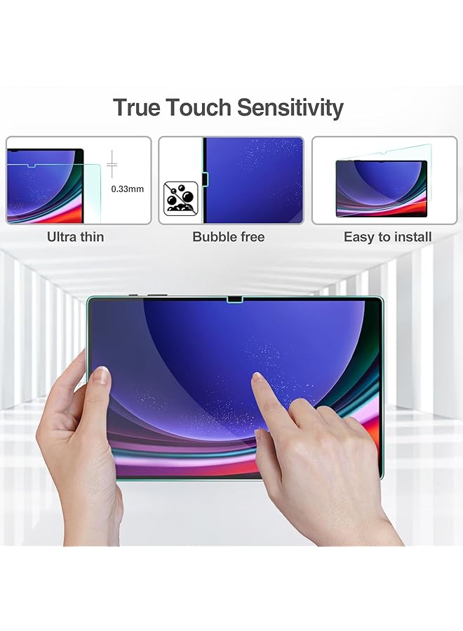 Procases 2 Pack Screen Protector For Galaxy Tab S10 Ultra 2024 S9 Ultra 14.6 Inch 2023 Tab S8 Ultra 2022 Tempered Glass Screen Film Guard For 14.6“ Galaxy Tab S10 Ultra S9 Ultra Tablet - Image 5