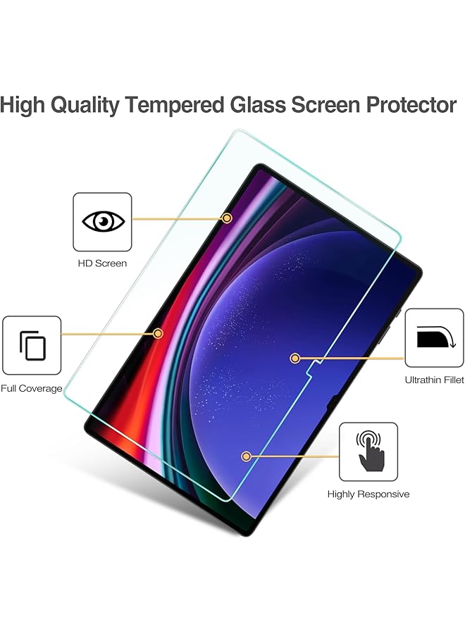 Procases 2 Pack Screen Protector For Galaxy Tab S10 Ultra 2024 S9 Ultra 14.6 Inch 2023 Tab S8 Ultra 2022 Tempered Glass Screen Film Guard For 14.6“ Galaxy Tab S10 Ultra S9 Ultra Tablet - Image 4