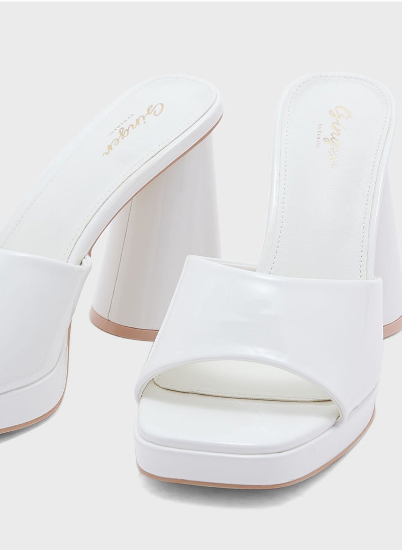 Ginger Platform Block Heel  Mule Sandal  - Image 4