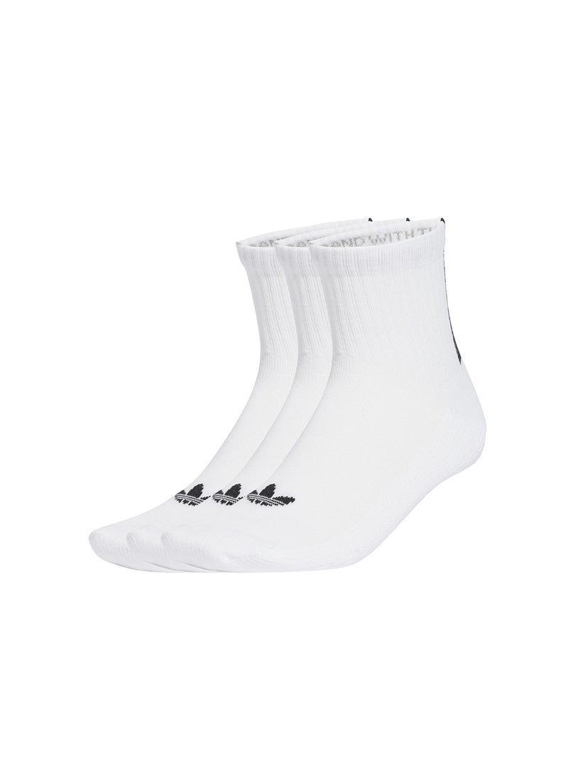 adidas Originals Quarter Length 3 Pack Back Stripe Socks  - Image 1