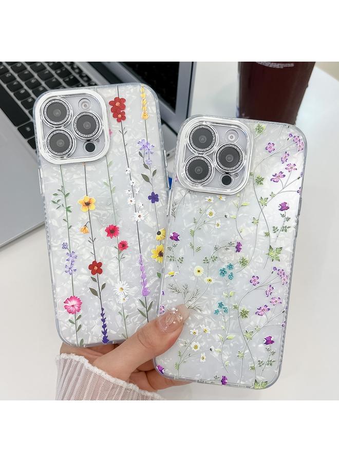 S-TOP Case For iPhone 14 Pro Electroplating Flower Texture TPU Phone Case - Image 3