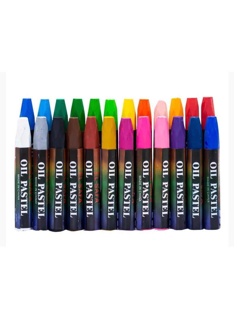 ألوان شمع باستيل زيتية غير سامة 24 قطع - ألوان متعددة - Image 2