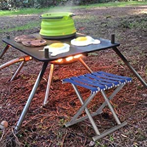 Yorten Portable Folding Stool Super Strong Heavy Duty Outdoor Folding Chair Camping Hiking Fishing Picnic Stool Collapsible Camping Stool Mini for Travel Garden Chair - Image 2