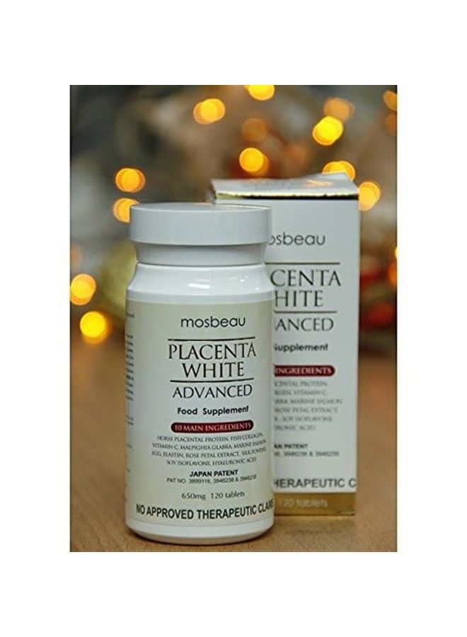 Mosbeau مكمل Placenta White Advanced لتبييض البشرة حاصل على براءة اختراع في اليابان عام 2015، فعاليته مضاعفة عن الجلوتاثيون (120 قرصًا) - Image 3