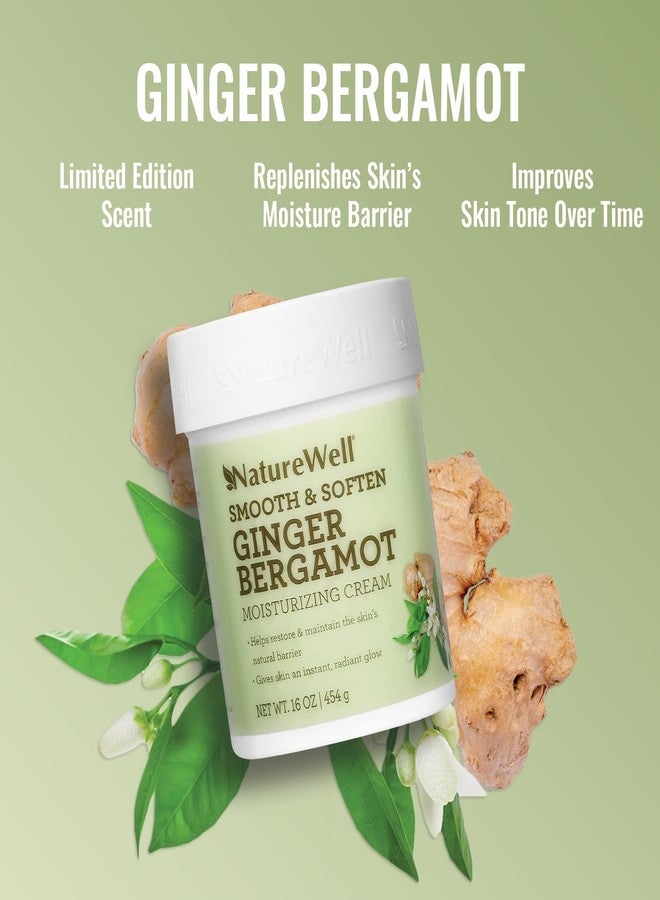 NATURE WELL Ginger Bergamot Smooth & Soften Moisturizing Cream For Face & Body, Infused With Natural Oils & Extracts, Restores Skin Moisture Barrier, 16 Oz. - Image 2