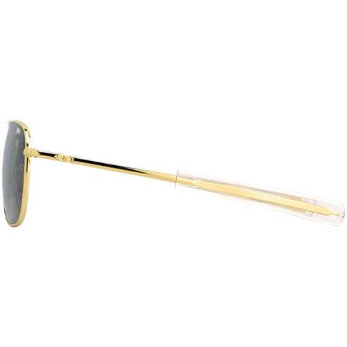 AO Original Pilot Sunglasses - Gold - True Color Gray SkyMaster Glass Lenses - Bayonet Temple - 52-20-140 - Image 2