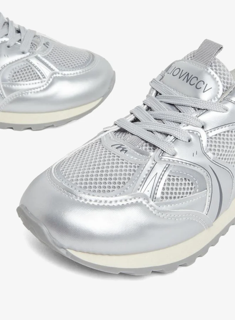 Styli  Textured Lace Up Sneakers for Women | Best Price UAE