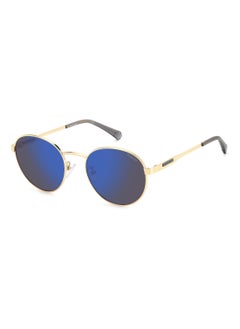 Polaroid Unisex Polarized Stainless Steel Sunglasses Pld 2144/G/S/X Blue 49 - Lens Size: 48.5 Mm - Gold  - Image 1