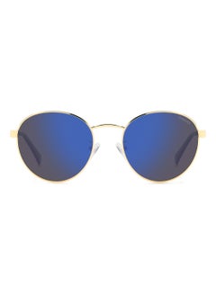 Polaroid Unisex Polarized Stainless Steel Sunglasses Pld 2144/G/S/X Blue 49 - Lens Size: 48.5 Mm - Gold  - Image 3