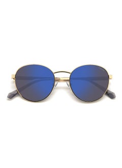 Polaroid Unisex Polarized Stainless Steel Sunglasses Pld 2144/G/S/X Blue 49 - Lens Size: 48.5 Mm - Gold  - Image 4