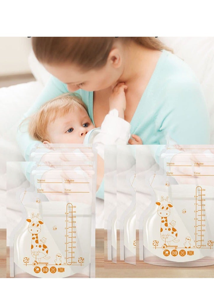 35 Pieces 250ML Healthy Double Zipper Breast Milk Storage Bags