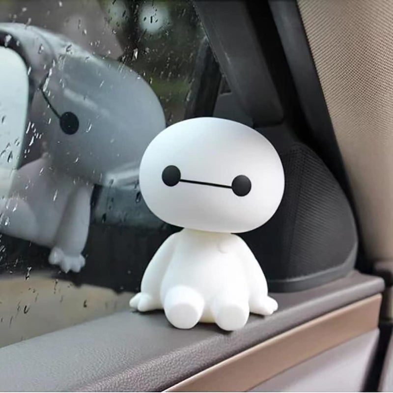 SCIENISH Cartoon Plastic Baymax Robot Shaking Head Figure Car Ornaments Auto Interior Decorations Big Hero Doll Toys Ornament Accessories (Furnishing articles) - Image 4