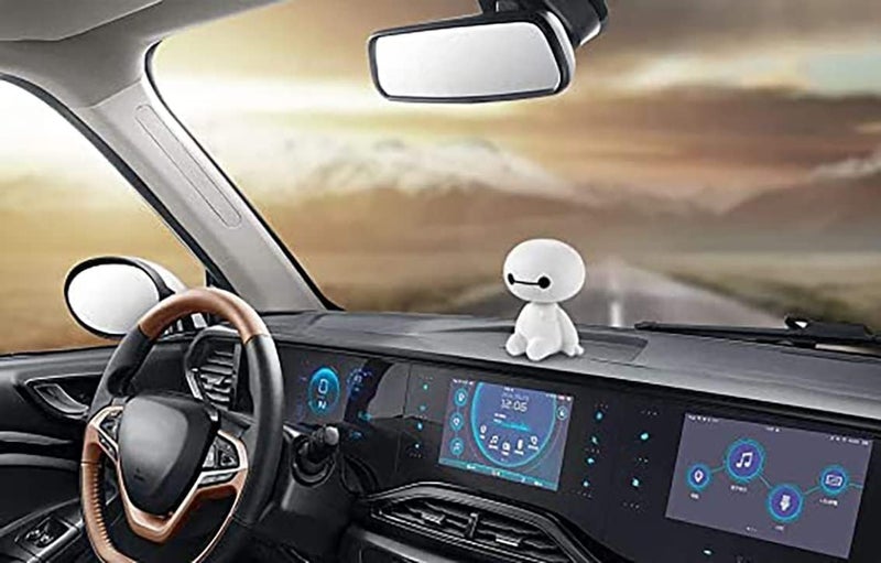 SCIENISH Cartoon Plastic Baymax Robot Shaking Head Figure Car Ornaments Auto Interior Decorations Big Hero Doll Toys Ornament Accessories (Furnishing articles) - Image 2