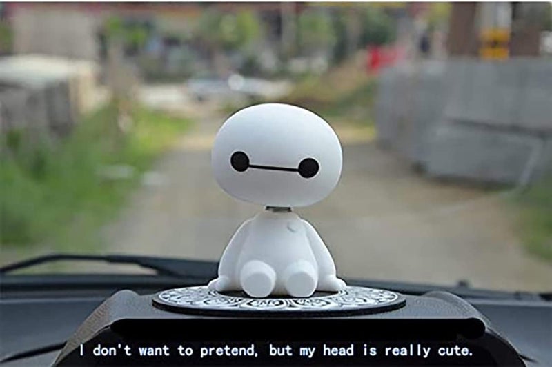 SCIENISH Cartoon Plastic Baymax Robot Shaking Head Figure Car Ornaments Auto Interior Decorations Big Hero Doll Toys Ornament Accessories (Furnishing articles) - Image 3