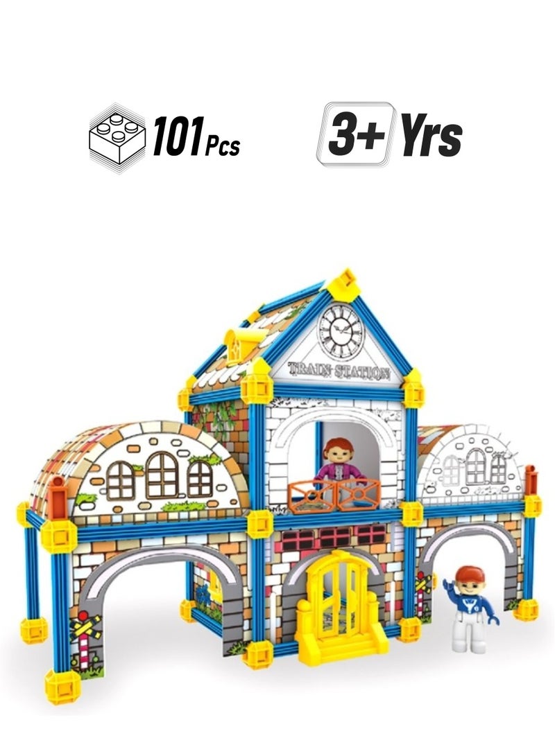 Fun drawing house assembly with 101 accessories - Image 1