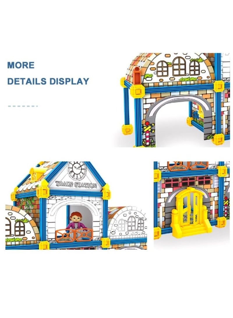 Fun drawing house assembly with 101 accessories - Image 2