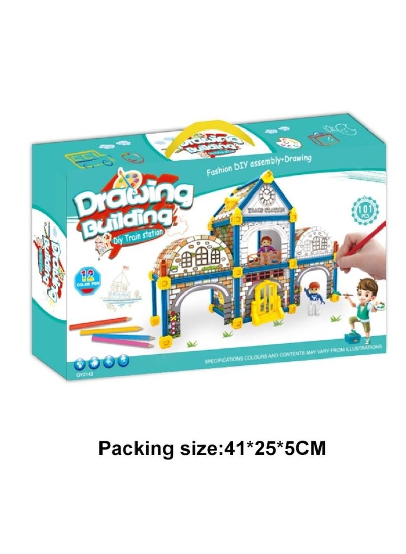 Fun drawing house assembly with 101 accessories - Image 4