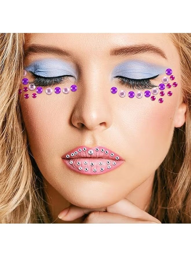 يوجي 3300+ قطع لاصقات الكريمة اللاصقة الذاتية، 20 ورق لاصقات Rhinestone للحرف ديي، الكريمة المتعددة الألوان براقة، مناسبة لمهرجان ماكياج الجسم الفن الأظافر - Image 5