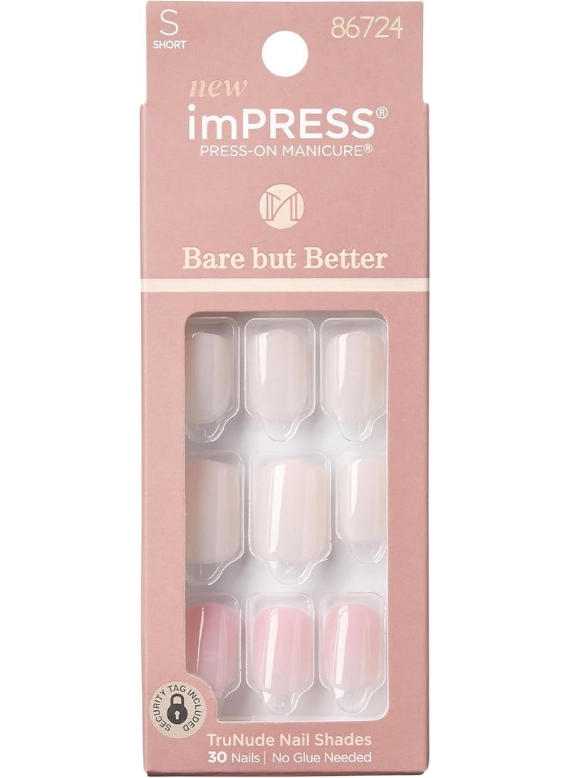 كيس مجموعة اظافر صناعية جميلة للتركيب بالضغط بسهولة ومقاومة للتقشر بلون بيج نود، من امبريس، بيج نود، 30 ظافر صناعي مقاوم للتقشر - Image 1