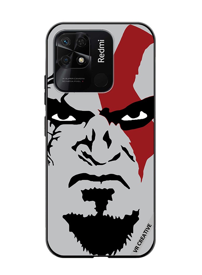 VR CREATIVE Protective Case Cover For Xiaomi Redmi 10C Face God Of War Design Multicolour - Image 1