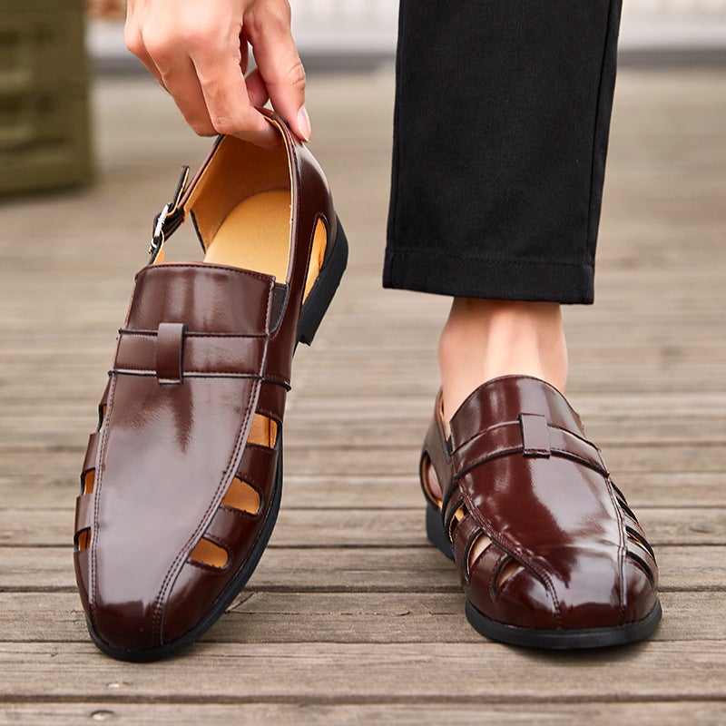 Dropshipping New Breathable Toe-Toe Sandals For Outer Wear Large Size Fisherman Shoes Gentlemen Formal Casual Shoes Men'S Shoes - Image 3