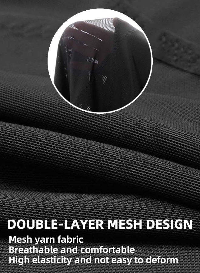 Men'S Compression Shirt Slimming Vest Sleeveless Sweatshirt Vest Tummy Tuck Body Shaper Body Shaping Vest Tummy Tuck Bra Underwear Breathable Mesh Tight Vest Black X  - Image 5
