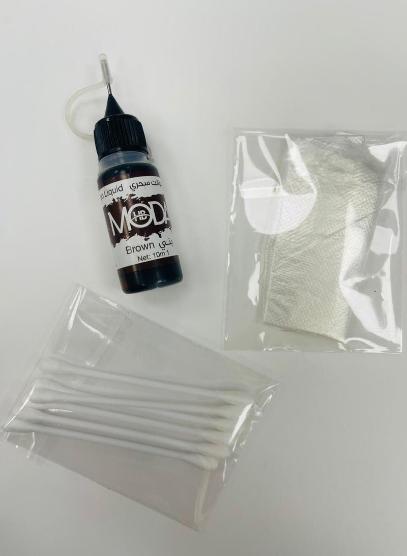 MODA Magical Temporary Tattoo Liquid With Gloves Set And Cotton Buds  - Image 2