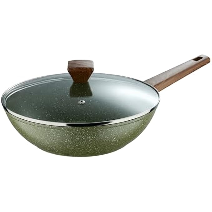 BERGNER Acadia Forged Aluminum Wok With Lid And Induction Bottom 28 Cm Size - Image 1