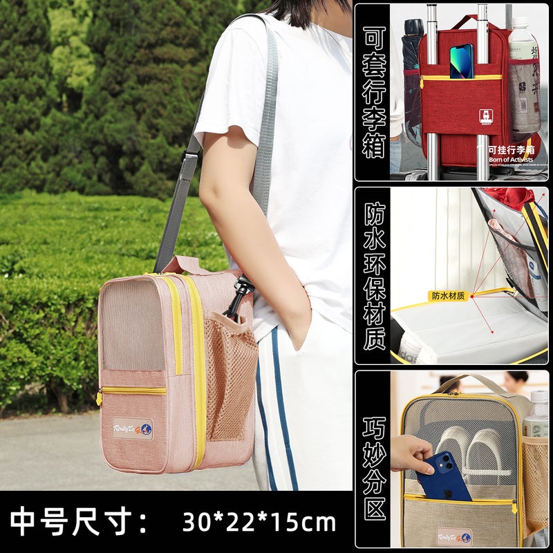 Eco-Friendly Travel Organizer 2024 Upgraded Shoes Bag Black: small size: 30*21 * 9cm - Image 2