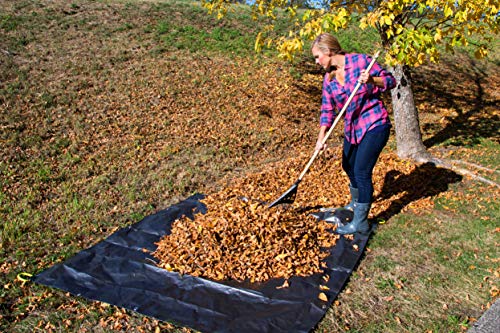 Allsop Home & Garden 31586 Clean-Up Canvas Super Duty Tarp with Interlocking Handles of 300 lb Capacity for Garden and Yard Waste - Image 5